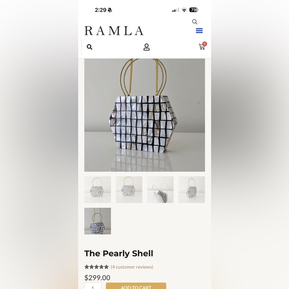 The Pearly Chic Mosaic Shell Clutch with Gold Handles